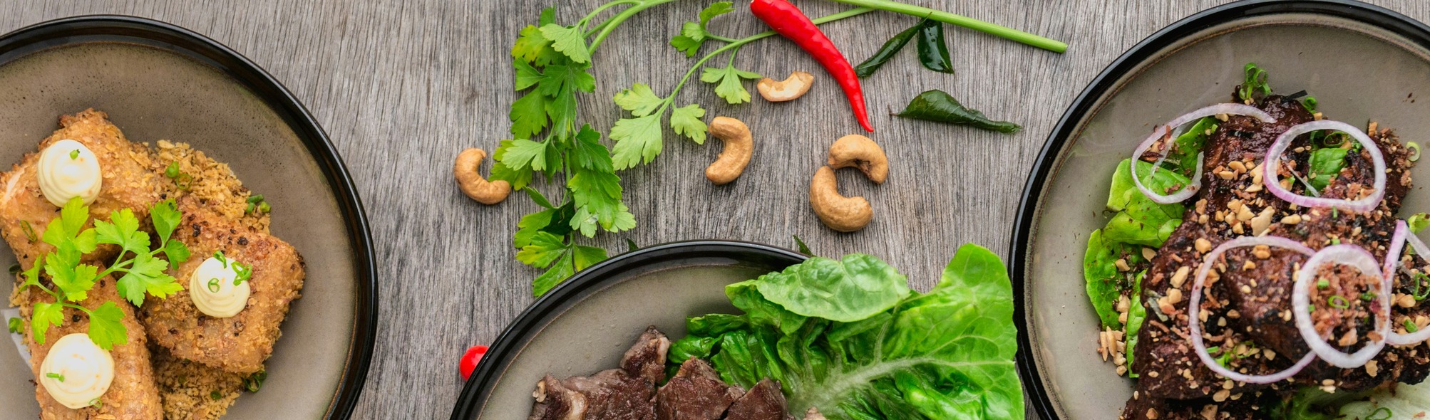 Fresh ingredients used in C&H Cafeteria scratch-made recipes